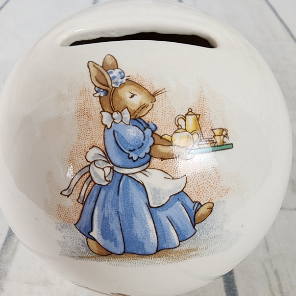 Royal Doulton Bunnykins Money Ball Bank Afternoon Tea Party 3" High - Picture 4 of 9